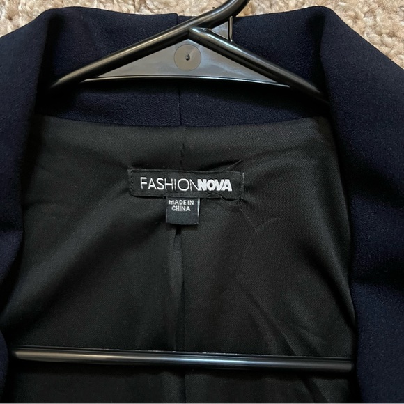 Fashion Nova The Celine Blazer Navy Blue Women’s small - Picture 4 of 7